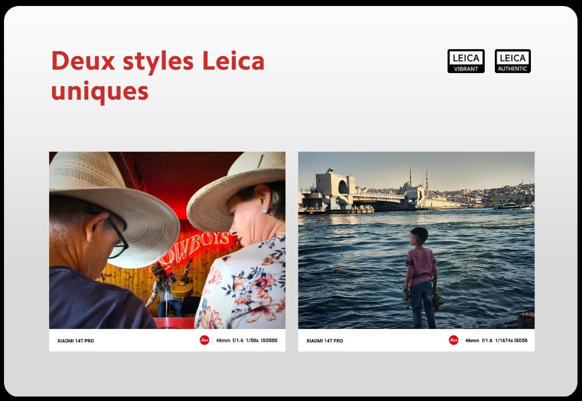 Deux styles Leica uniques